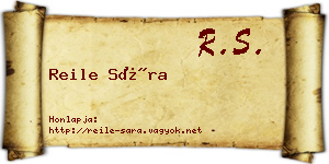 Reile Sára névjegykártya